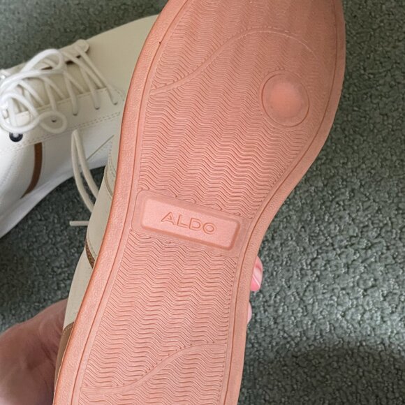 Aldo White Sneakers, Mens 8, BRADAUER - Picture 6 of 6